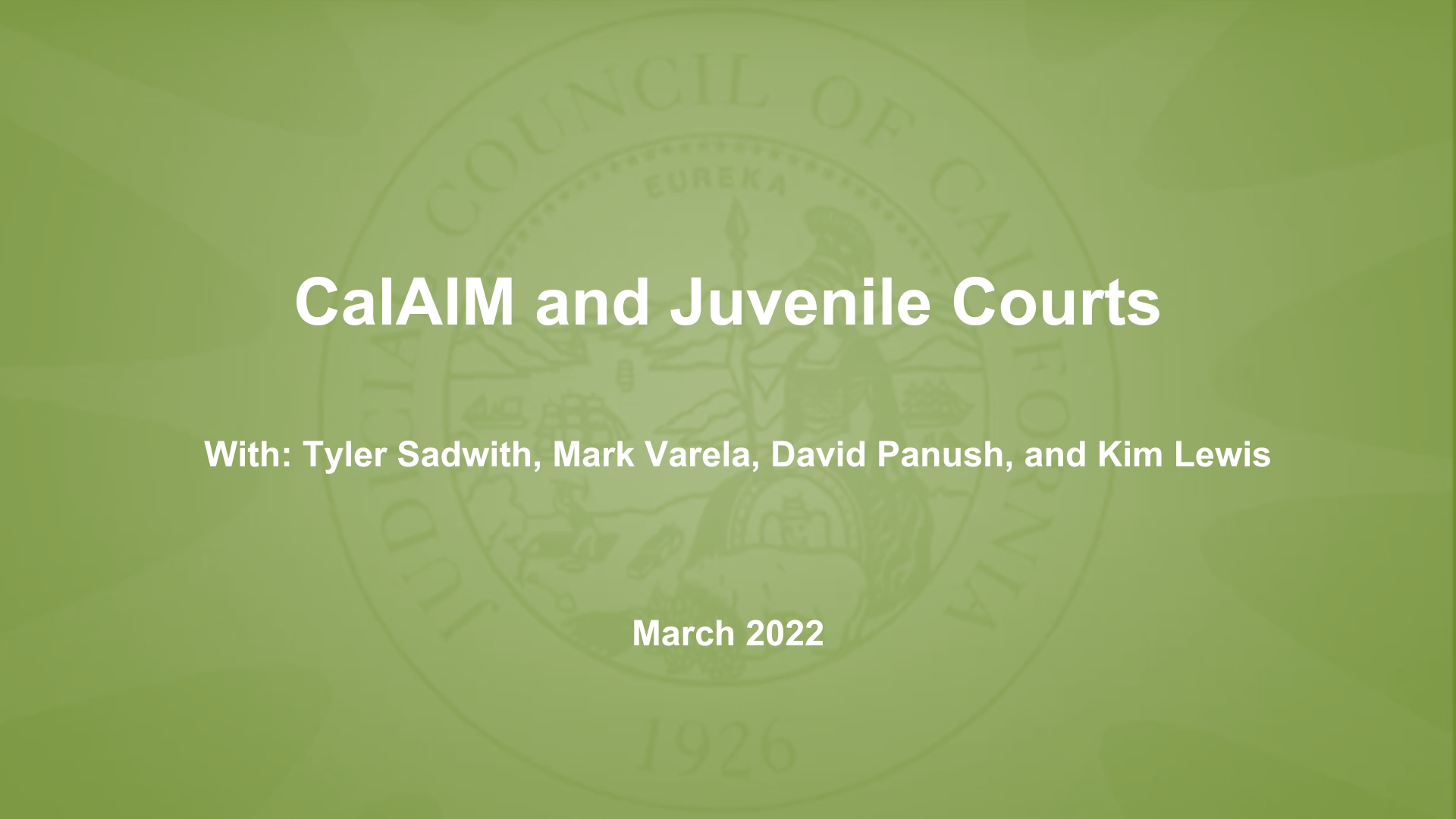 CalAIM and Juvenile Courts