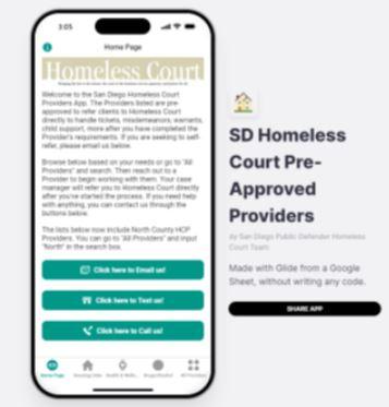 Homeless Court App