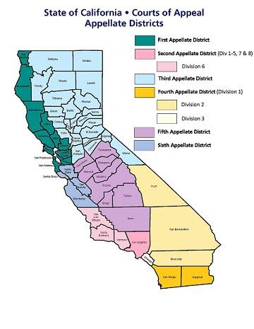 Appellate Districts Map