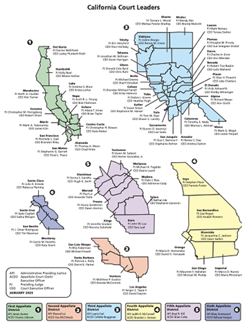 Map of CA court leaders